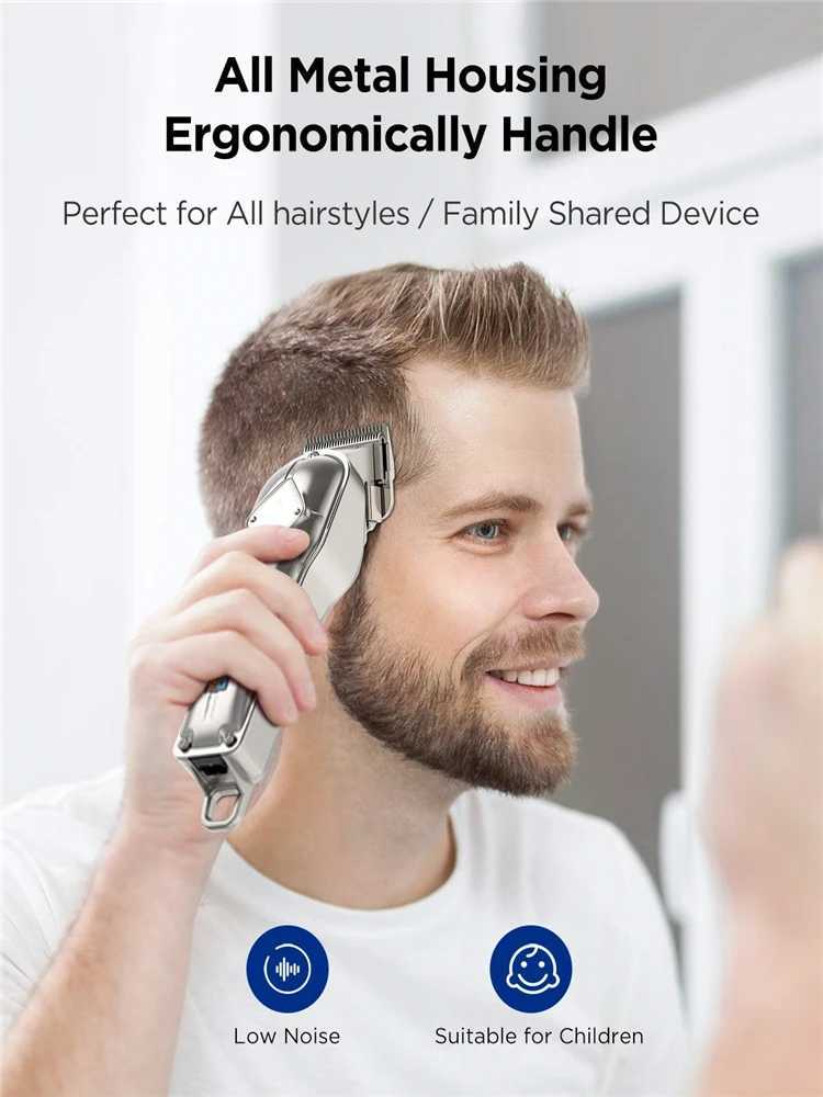 Mens unlimited hair cutting professional hair cutting kit beard trimmer hair clipper cordless closed T-shaped blade trimmer W241017