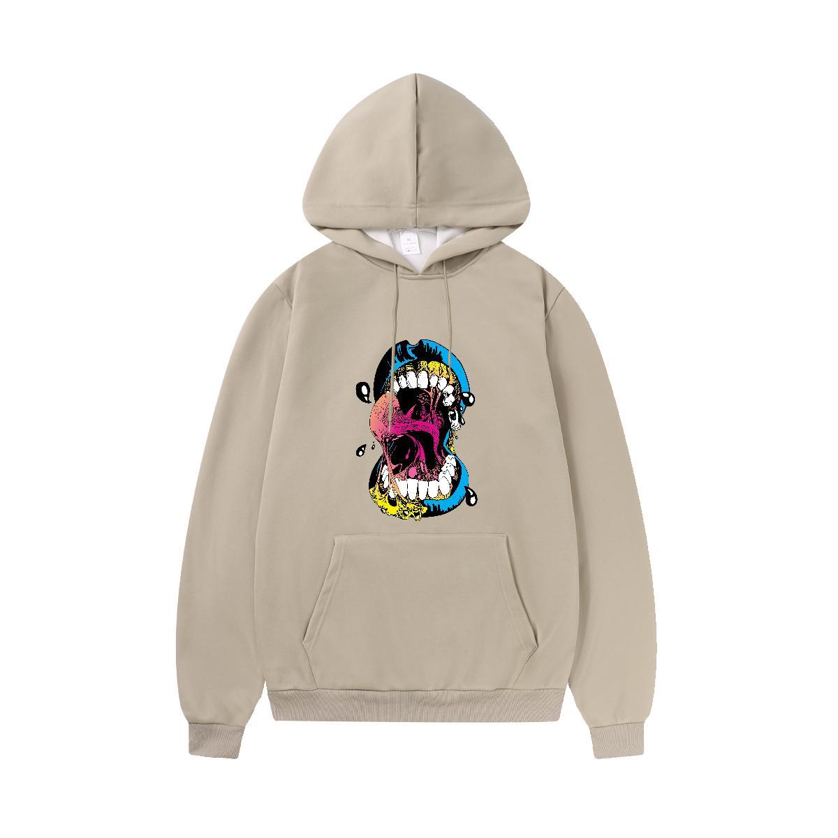 New Hoodie Breathable Soft Loose Fit Mens Hoodie Oversized 2XL 3XL Hoody Hip Hop Velvet Thick