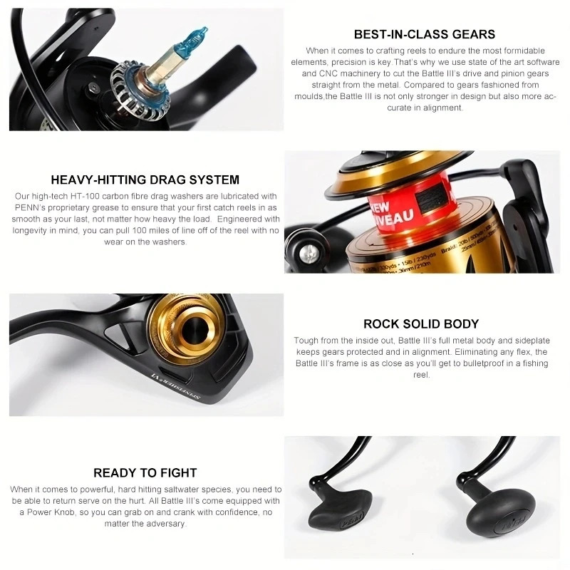 PENN SSVI Fishing reel 7500950010500 Corrosion protection Seawater spinning wheel Max 13kg 4.7 14.2 1 Sea Spinning Reel 241010