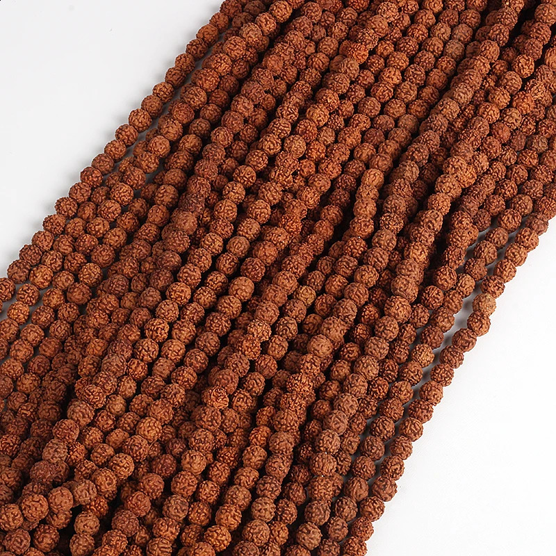 Natural 108Pcs Diamond Bodhi Rudraksha Beads Meditation Mara Beads Jewelry Making Prayer Chakras Bodhi Tibetan Buddhist Accessories 241017