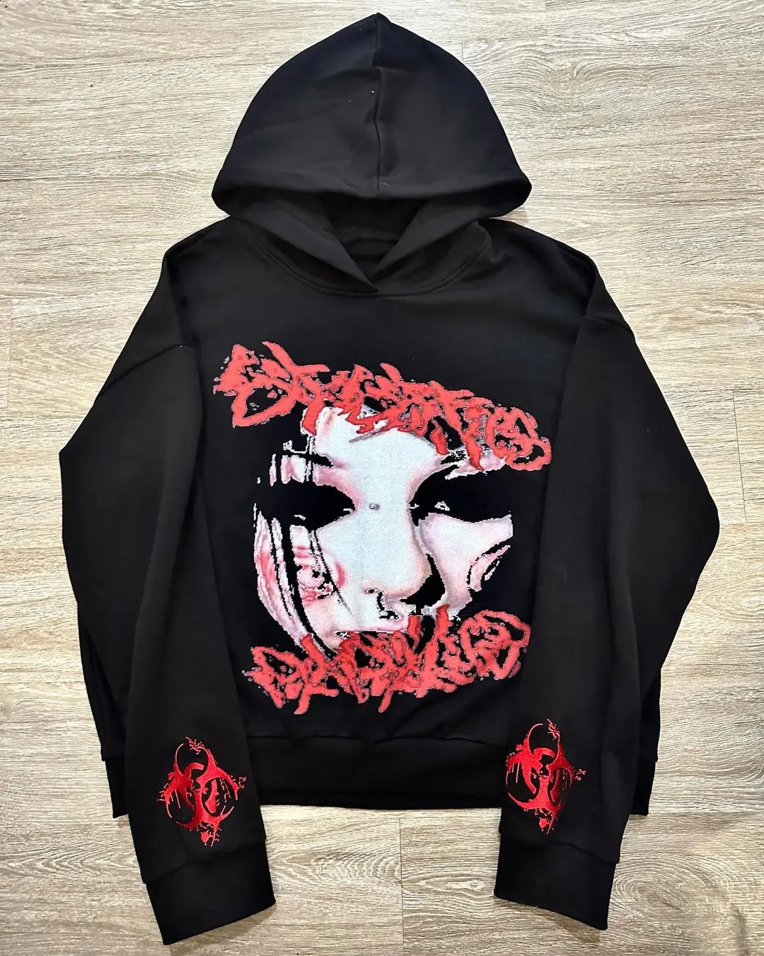 Oversized Goth Streetwear Tops Grunge Hoodies Women Couples Sweatshirt Gothic Harajuku Vintage Hoodie Y2k Clothes 241017