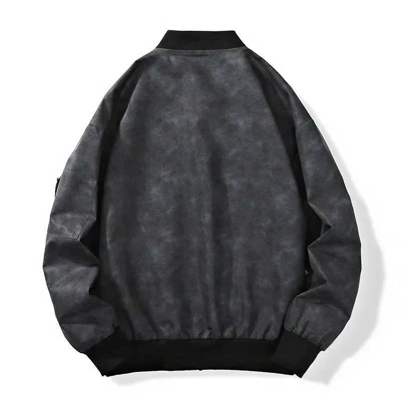 New mens bomber jacket fashionable streetwear casual autumn baseball jacket mens jacket hip-hop jacket M241017