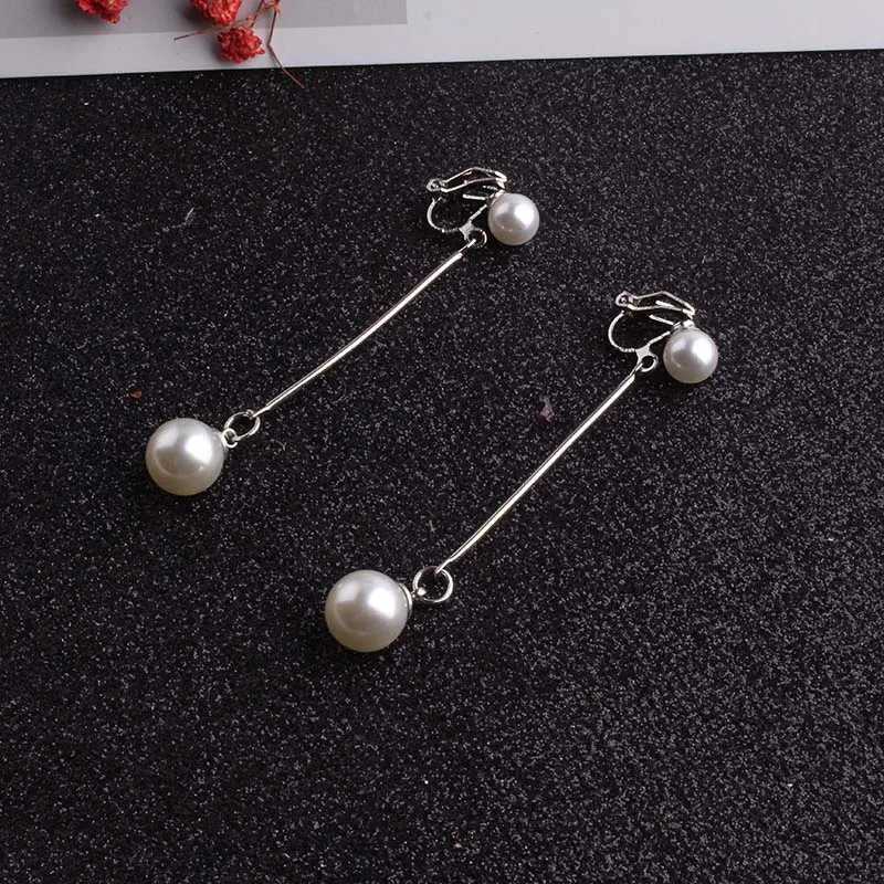 Jiofree Fashion Wedding Party Gift Elegant Imitation of Pearl Clip on Earrings Non Perforated Earrings Clip Jewelry W241017