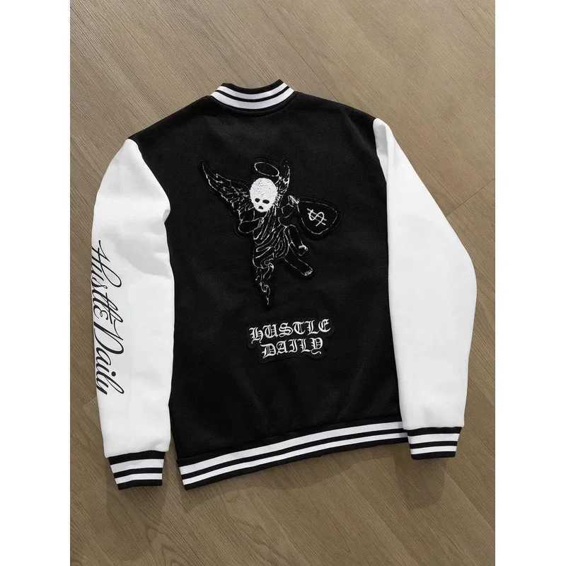 Manfinity Sportsy Mens Printed Simple Long Sleeve Baseball Jacket Bomber Jacket Mens Jacket M241017