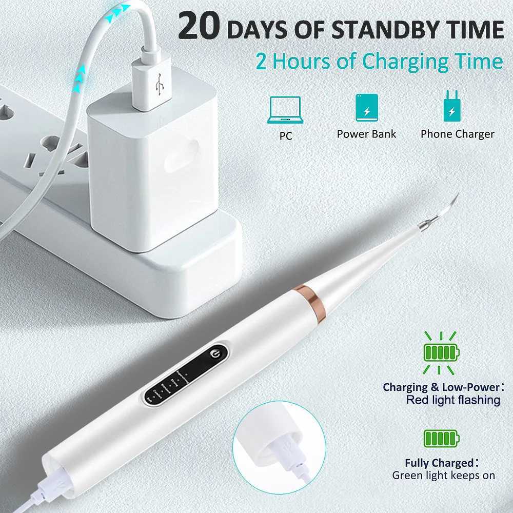 New Arrival Electric teeth whitening teeth calculus patch coffee stains Tatar removal high-frequency sonic toothbrush teeth cleaner G241017