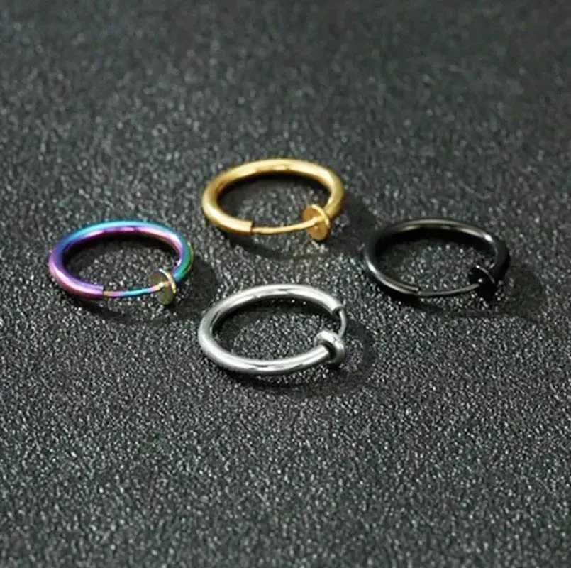 Non perforated earring clip expandable earring mens earring clip classic hip-hop ring earring bone buckle earring accessory W241017