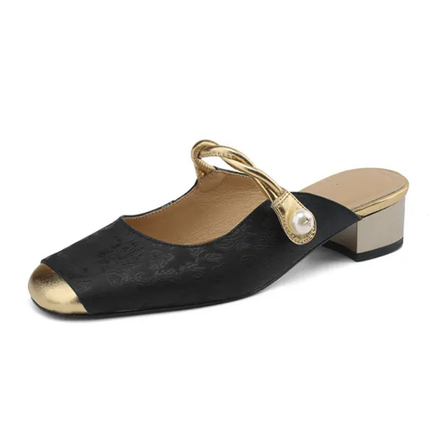 Chinese Style Baotou Sandals Women Exquisite Outerwear Summer New Semi Trailer With Skirt And Single Shoe For Ddmythur