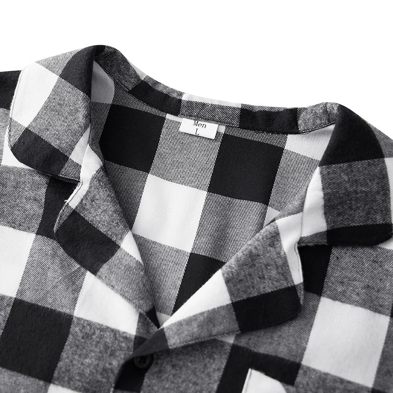 Christmas Family Pajamas Matching Set Long Sleeve Shirt with Pants Plaid Sleepwear Loungewear for Cozy Holidays 241017