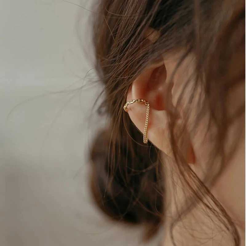 1 piece of fashionable Minilist non perforated womens cuff earrings fake perforated earrings clip womens cuff jewelry W241017