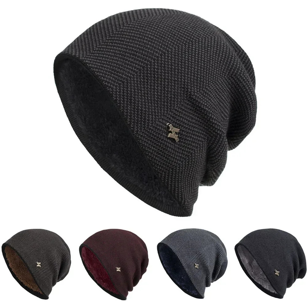 Thick HONGHE Beanies for Women Men Casual Knit Skull Cap Soft Stretch Cable Knitted Hat Outdoor Fashion Warm Stocking Hats 241016