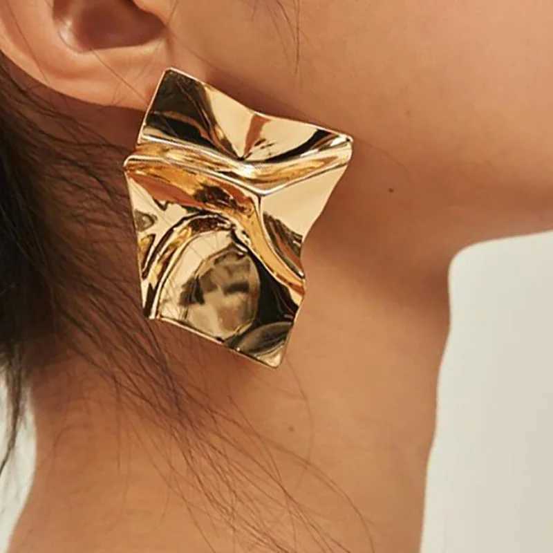 New gold clip on womens earrings geometric no perforation statement earrings fashion party jewelry gifts W241017