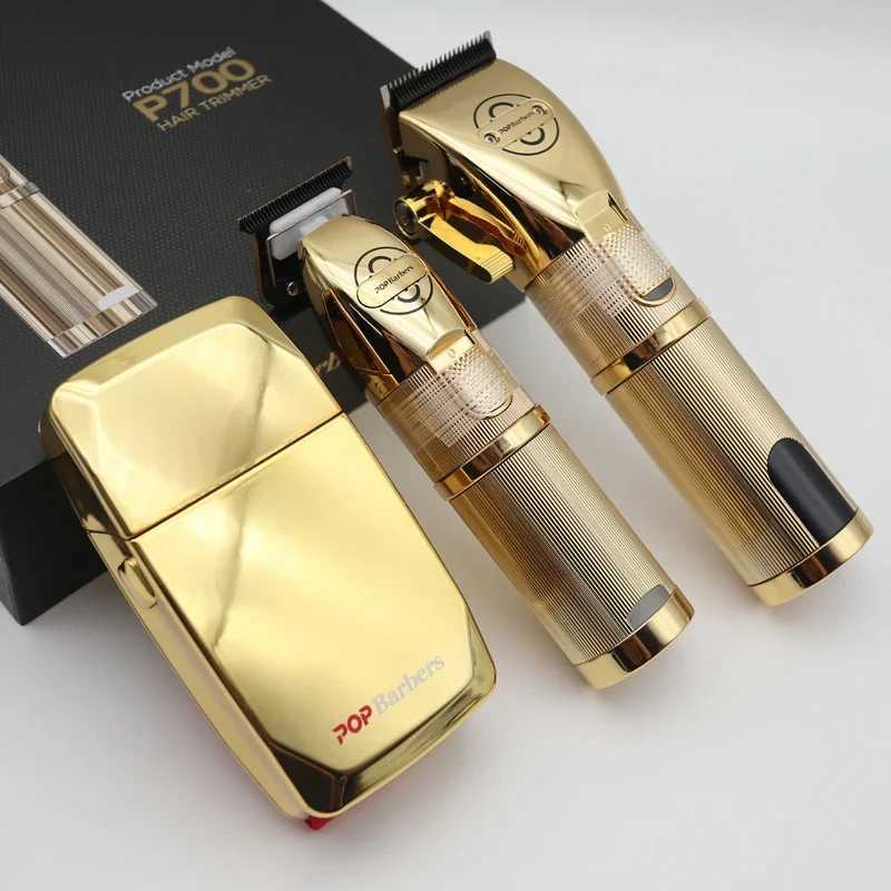 Pop Barber P800 P700 P600 Professional Hair Clipper Kit LCD Display Hair Clipper Mens Cordless Hair Clipper W241017