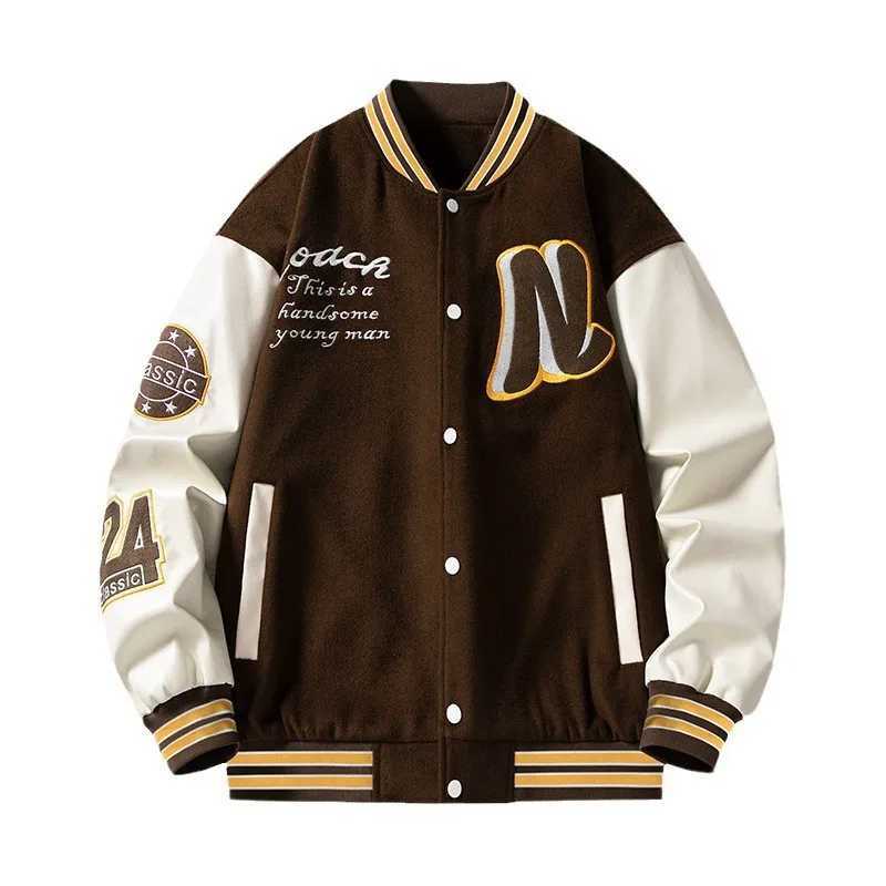 New Arrival Spring and Autumn Sports Stadium Award Letter Embroidery University Baseball Bomber Jacket unisex school team jacket Z241017