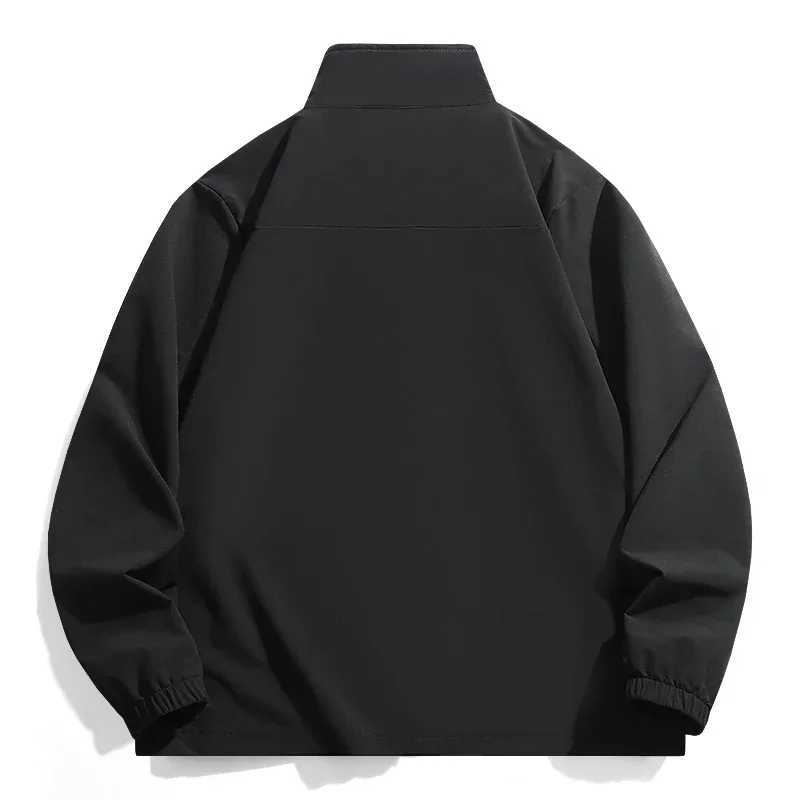 New Men Jacket Outdoor Thin Breathable Windbreaker Autumn Sportwear Solid Coats Outwear Mens Clothing Top X241017
