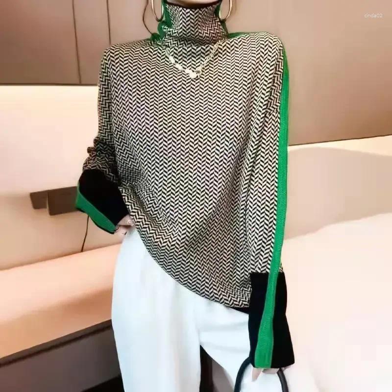 Women's Sweaters Alobee Women Sweater Knitted Turtleneck Warm Stylish Ladies Girl Slim Pullovers Female Woman B1