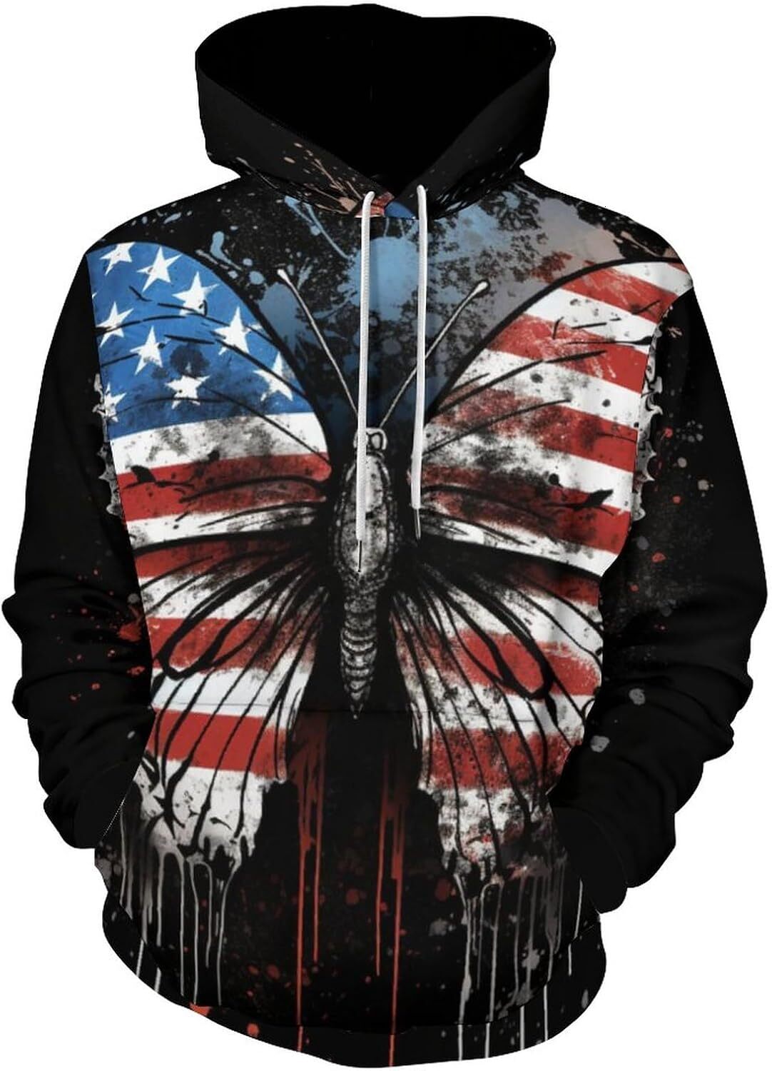 Hoodie for Mens Womens Unisex Psychedelic Butterfly Hoodie 3D Printed Funny Insect Pattern Hoodies Sweatshirt For Men Graphic Hoodies sweatshirt