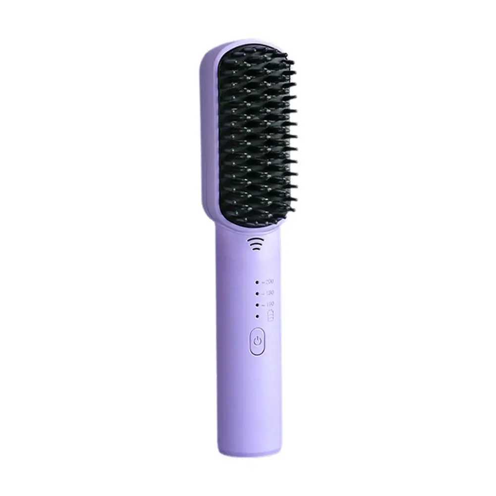 Wireless Hair Straightener Brush Negative Ions Do Not Hurt Hair Mini Portable Hair Styling Hair Cordless Straightening Comb Q0M9XJ241016