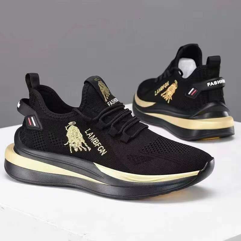 2022 Spring New Men's Sports Shoes Popular Flyknit Breathable Running Shoes Casual Men's Shoes Manufacturer Wholesale 2C0