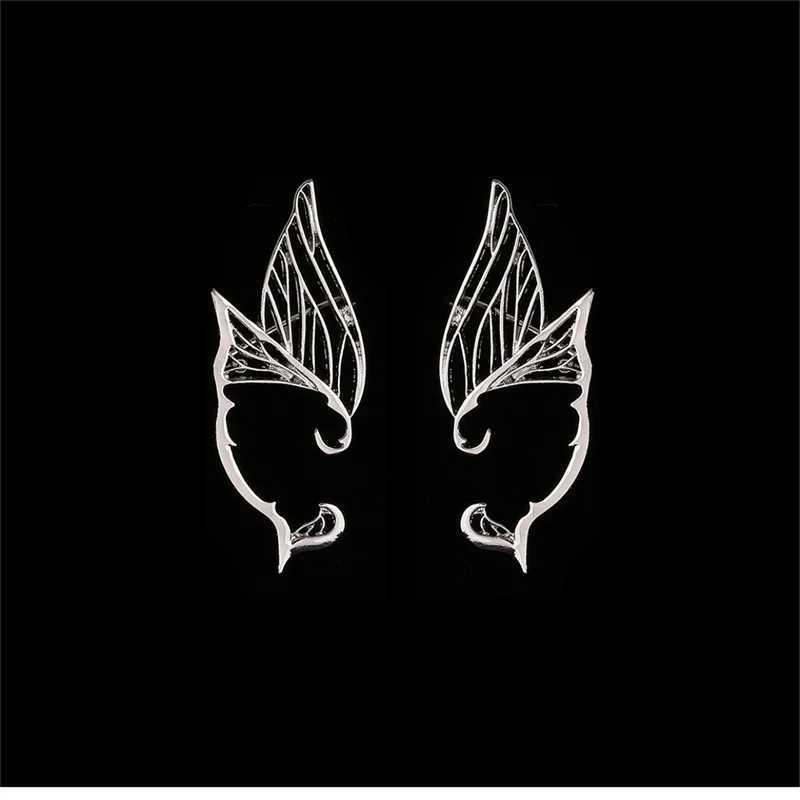 Hollow butterfly earrings with elf wings fairy wings screw earrings girl earrings cuff pendant earrings unprinted jewelry gifts W241017