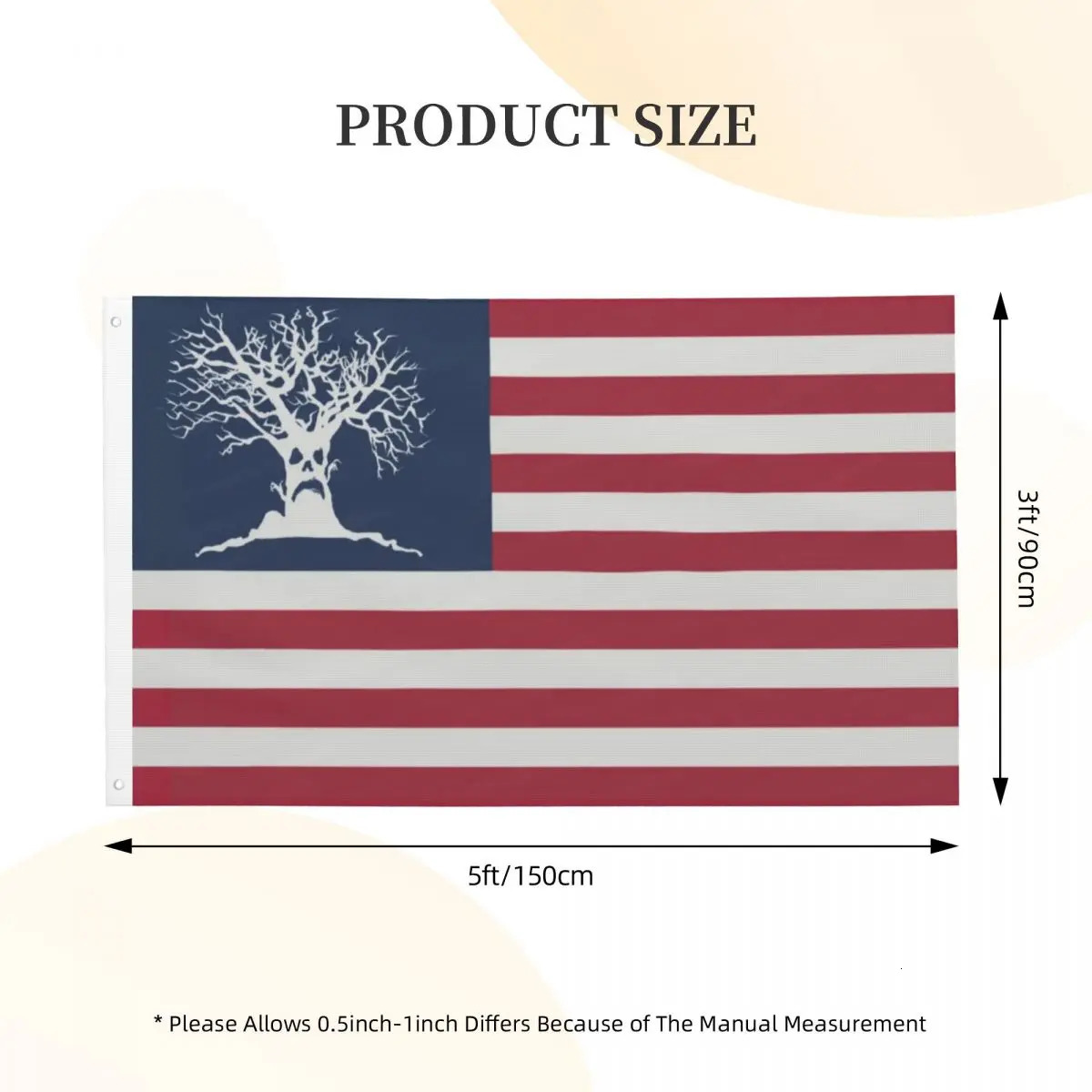 Banner Flags Sematari Haunted Mound Harold Tree American Flag Decoration 3x5FT Modern with Metal Rope Ring Fading Smooth Exquisite w250318