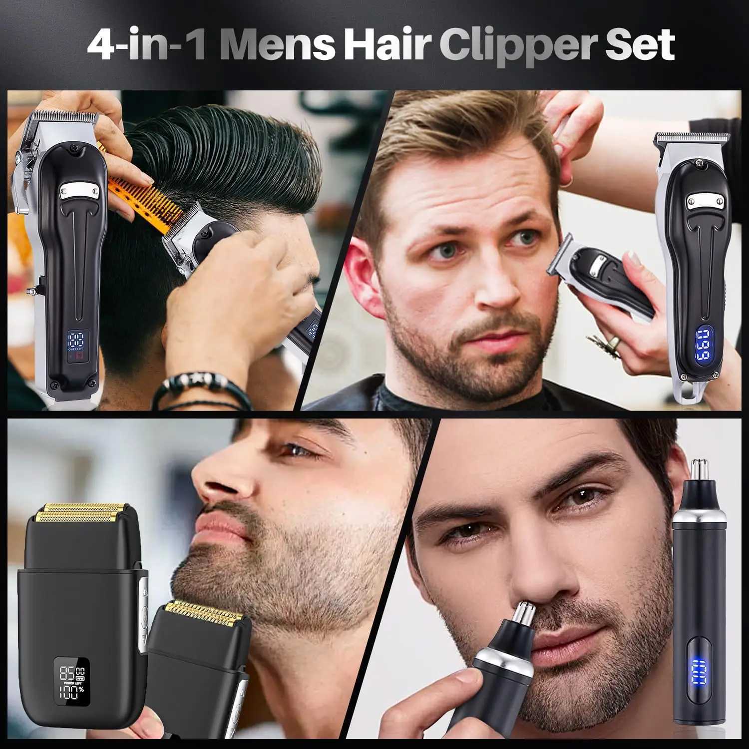 Zero gap T-shaped blade trimmer cordless nose hair trimmer electric foil shaver charging W241017