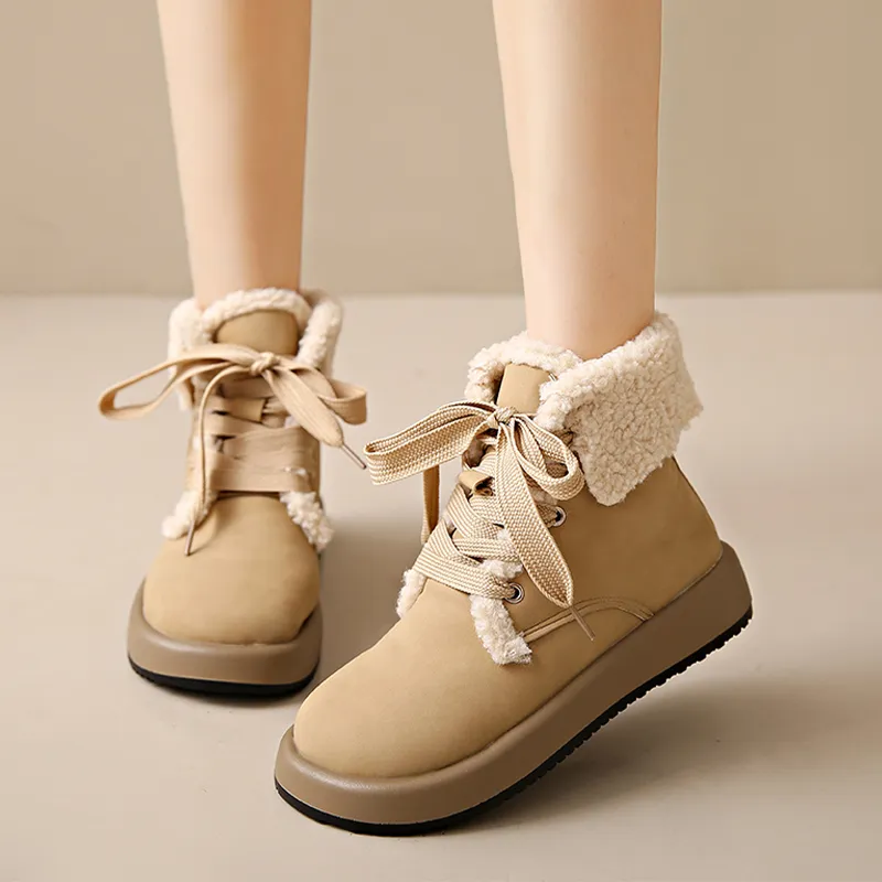 NEW Designer Boot Women's Rubber Shoes Australia Round Toe Winter Footwear Boots Women Rain Elegant Mid Calf Snow 2024