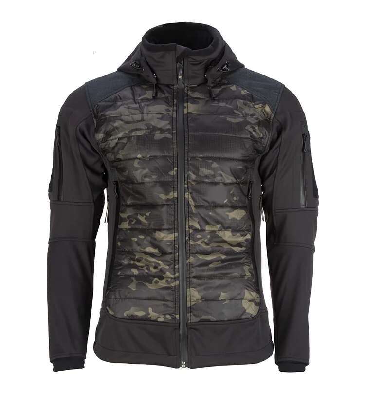 Military Soft Shell Shark Skintactical Jacket Men Detachable Hood Multi-Pocket Quilted Thick Jackets Winter Warm Windproof Coat