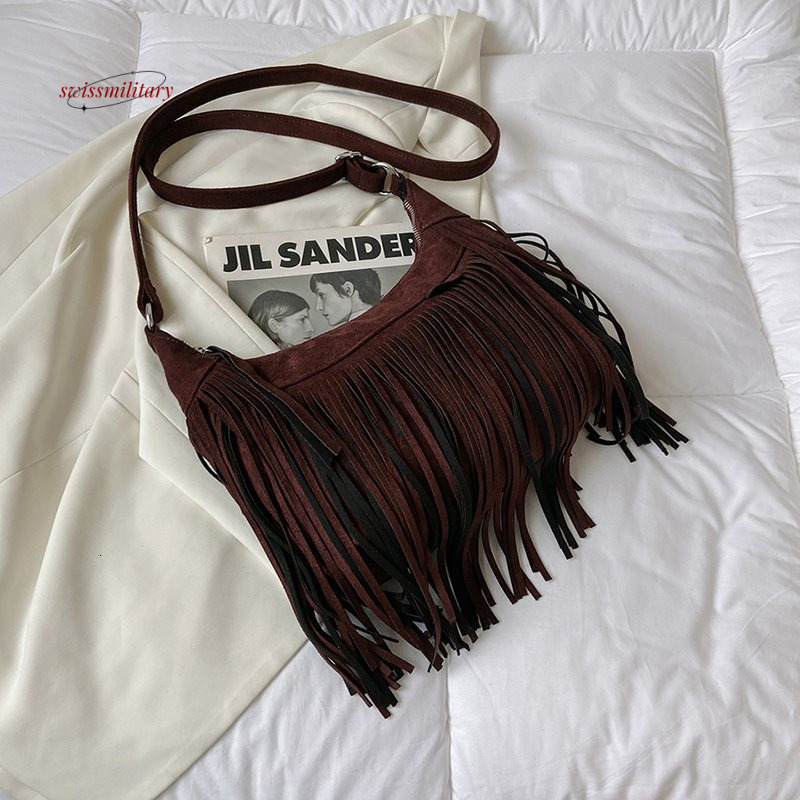 Brown Personalized Design 2024 Summer New Women's Bohemian Versatile Crossbody Bag #59 swissmilitary