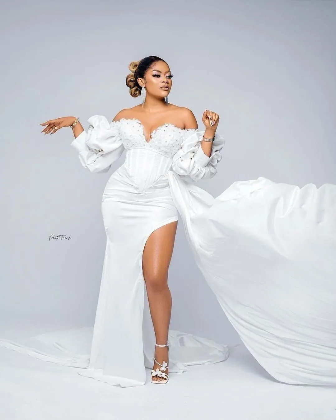 Plus Size Arabic Aso Ebi Mermaid Lace Beaded Wedding DressES Long Sleeves Satin Vintage Bridal Gowns Dresses Robes de Mariee