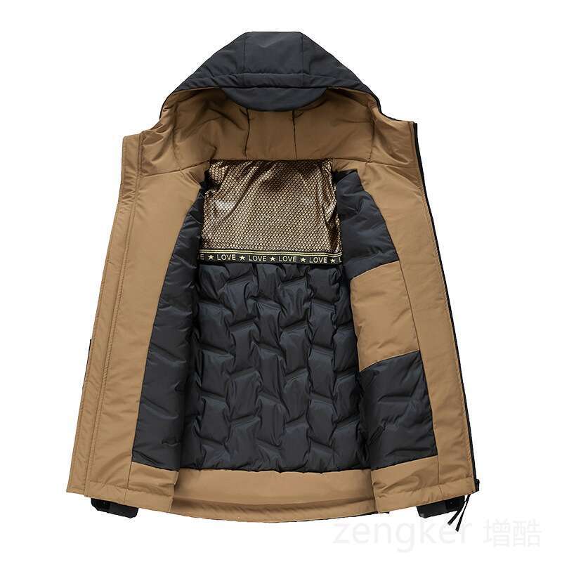 Winter Large Men Loose Waterproof Jacket Plus Size Trend Warm White Duck Down Jacket Men's Tops 9Xl 8Xl