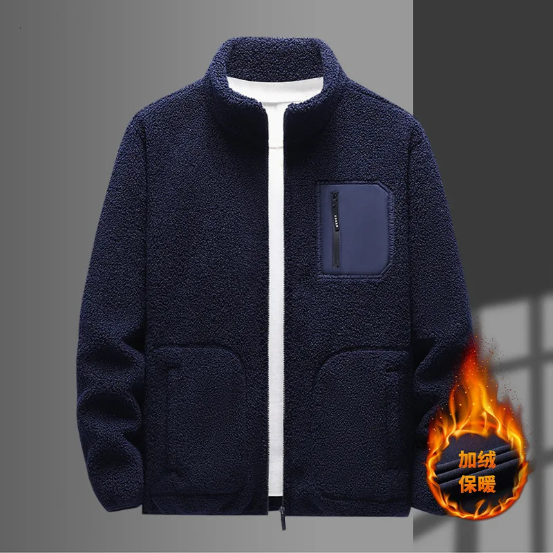 Mens Winter Polar Fleece Jackets Casual Loose Thicken Warm Coats High Quality Outdoor Windproof Coldproof Outwear 241017