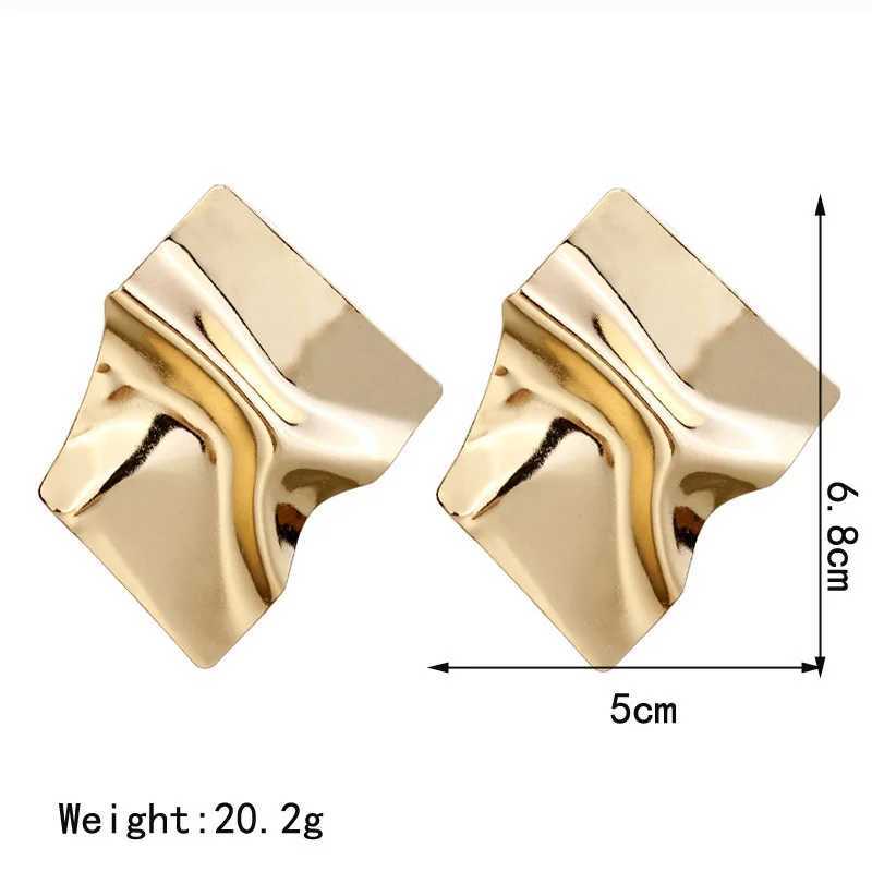 New gold clip on womens earrings geometric no perforation statement earrings fashion party jewelry gifts W241017