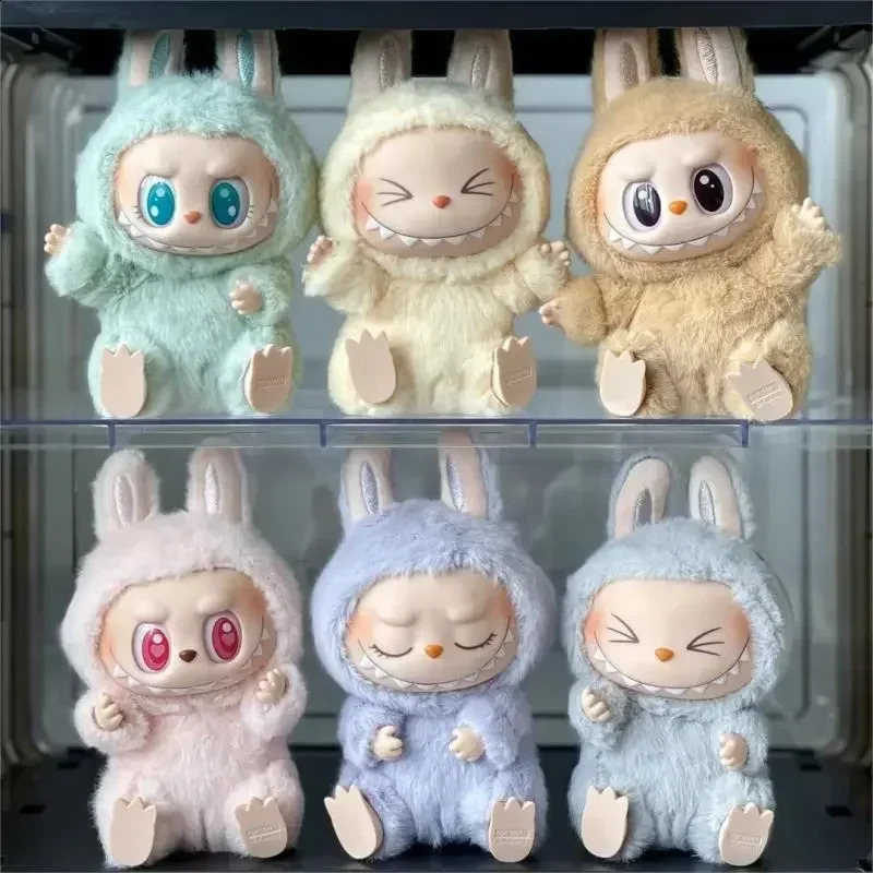 Labubu V1 V2 action picture Monster with a blind box vinyl plush doll cute animated character bag pendant model surprise toy 241017