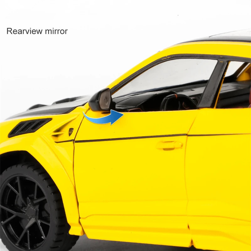 Free shipping 1 24 URUS SUV Alloy Modified Sports Car Diecast Metal Off-road Vehicle Model Silation Sound and Light Childrens Toy Gift 241016