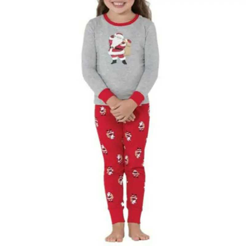 PUDCOCO Christmas Family Matching Pajama Set Adult Women Children Santa Claus Pajama Set W241015