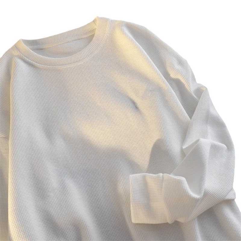 Korean Trend Woman Sweatshirts Waffler Spring Autumn Coat Print Female hoodie Long Sleeves O-neck Pullovers Sporty Rich ClothingX241016