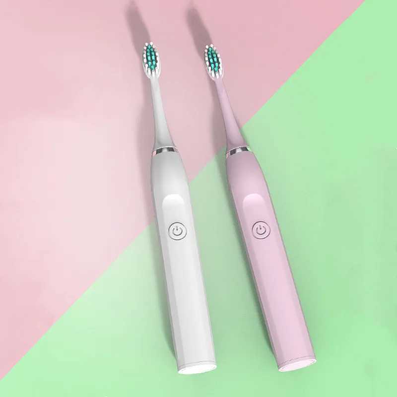 Adult electric toothbrush battery version sonic vibration travel toothbrush IPX7 waterproof dental whitening with brush head M241017