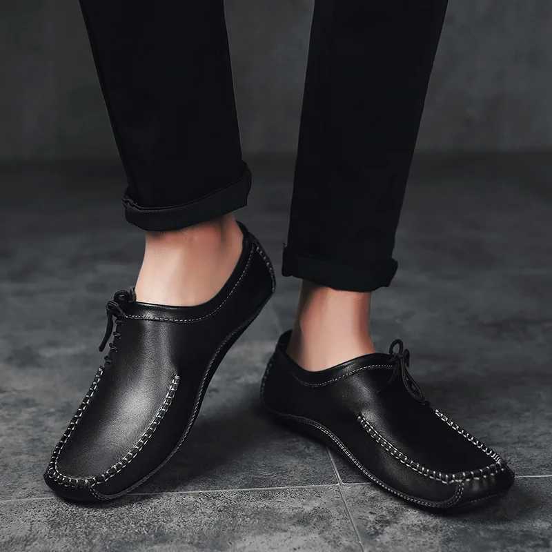 Genuine Leather Men Casual Shoes Fi Loafers 2021 Newly High Quality Handmade Boat Shape Driving Shoes Man Zapatos De HombreXJ250118