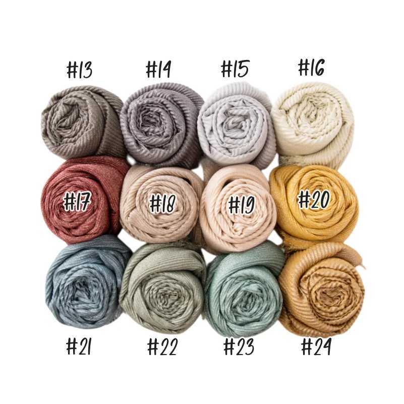 Fashion Wrinkle Plain Soft Shawl Funcy Shimmer Shiny Headscarf Scarf Gold Silk Scarf Bangladesh Cotton Shawl X241017