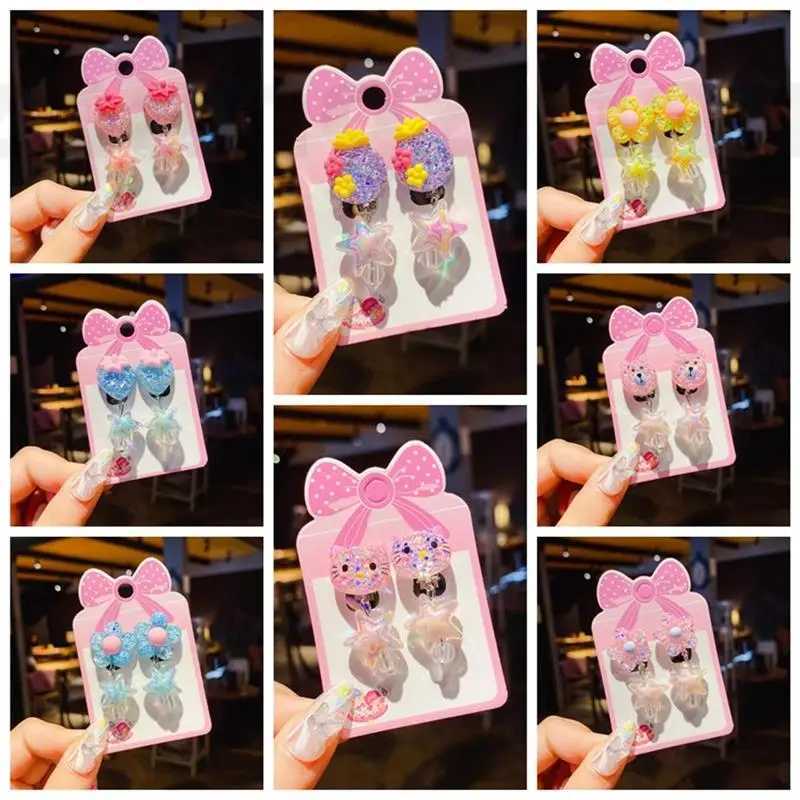 Mini cute ear clip suitable for hypoallergenic girls non perforated plastic earrings suitable for relieving pain in children W241017
