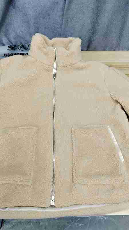 Women Jackets Coats style autumn and winter new women's clothing solid color lazy style lamb wool high neck woolen coat