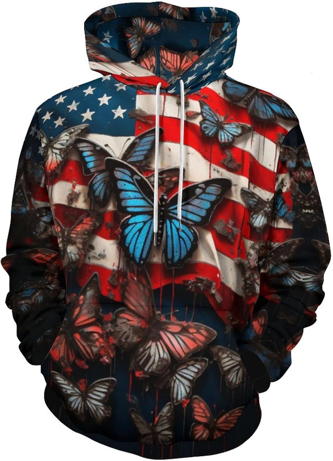 Hoodie for Mens Womens Unisex Novelty 3D Printing Psychedelic Butterfly Hoodies Casual Long Sleeve Sweatshirt Hoodie Graphic Hoodies sweatshirt Fashio