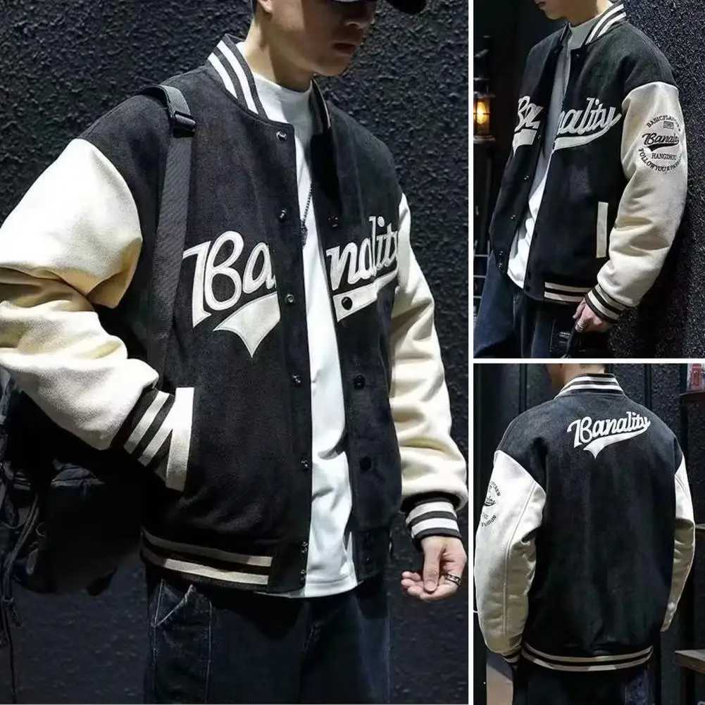 Autumn and winter bomber jacket mens embroidered streetwear ultra-thin suitable for baseball collar jacket Coats casual jacket windproof women M241017