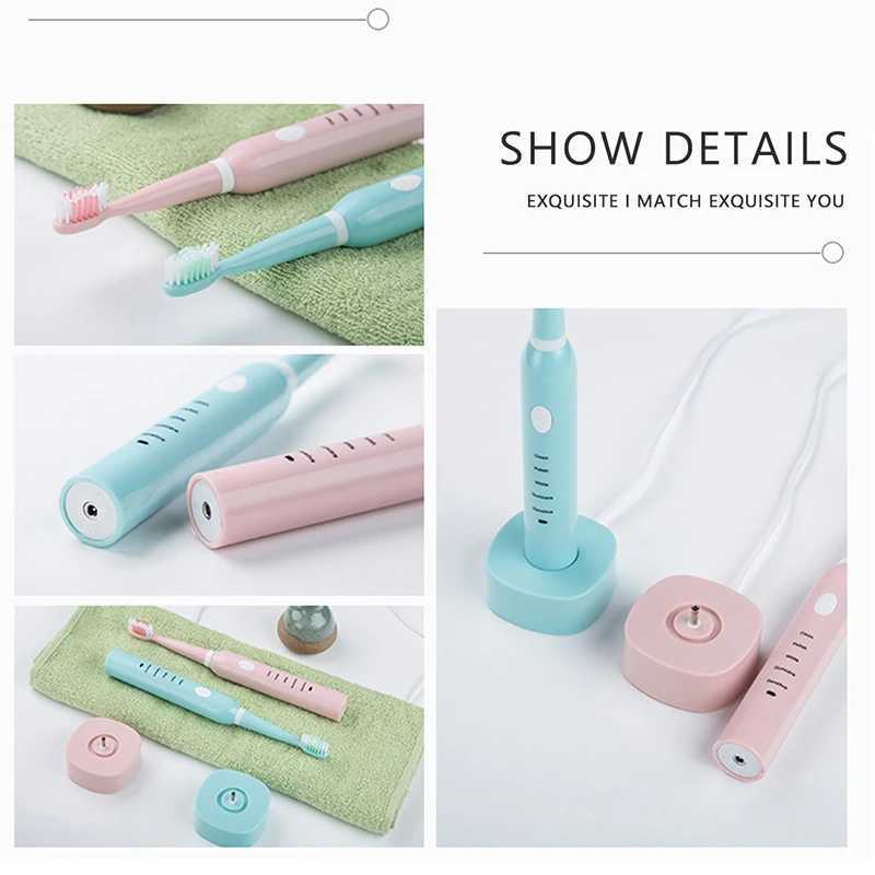 Electric toothbrush soft brush USB charging sonic vibration adult electric toothbrush portable for home use M241017