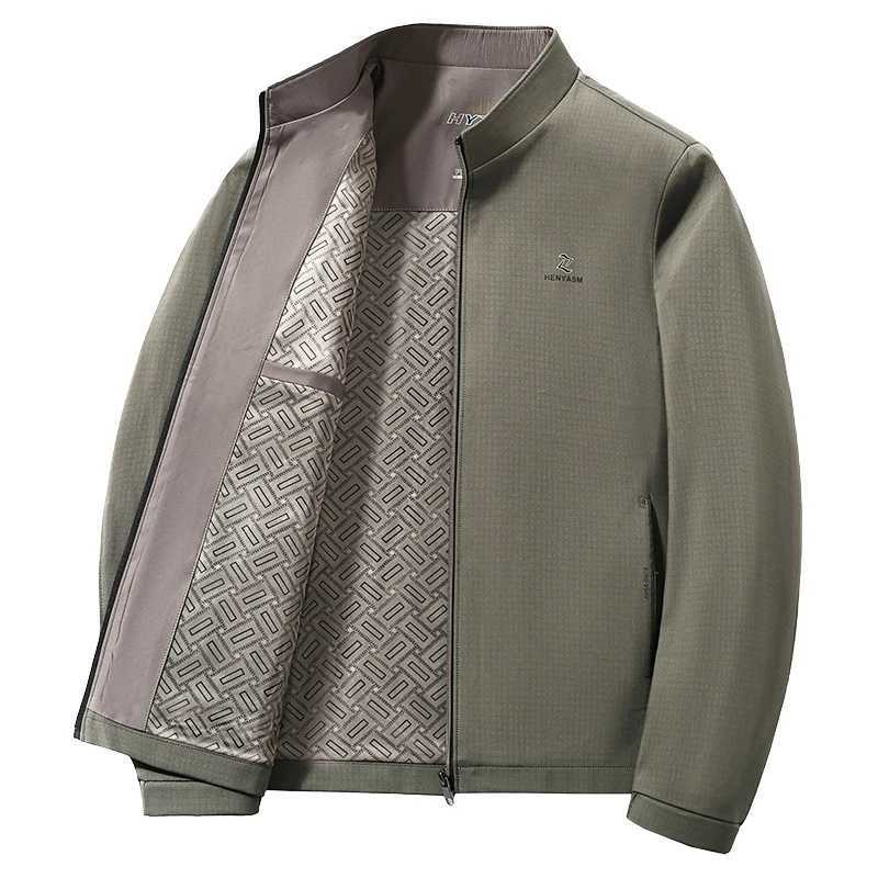 Autumn Jacket Mens Business Casual Blazer Jackets Lightweight Workwear Clothes Man Fashion Solid Color Coats Stand Collar Top X241017