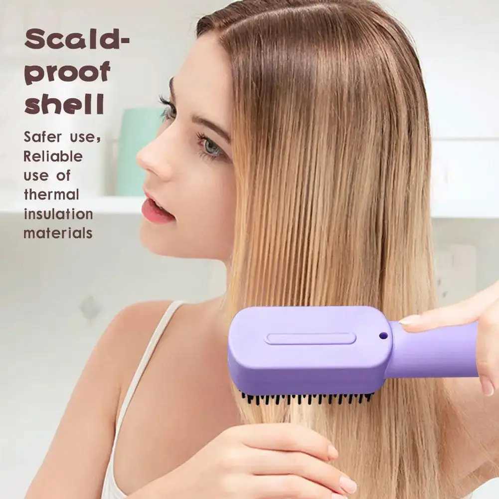 New High Quality Hair Straightener Hot Comb Multifunctional Straight Comb Brush Iron USB Rechargeable Fast Heating Electric ToolXJ241016