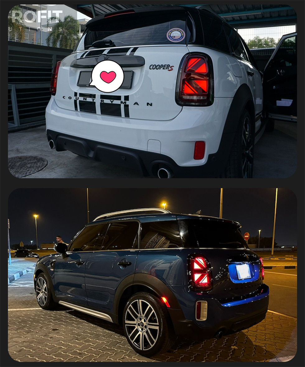 Car Lights for MINI Cooper Countryman 20 17-20 20 F60 Rear Lamp Turn Signal Taillight Brake Reverse Lights