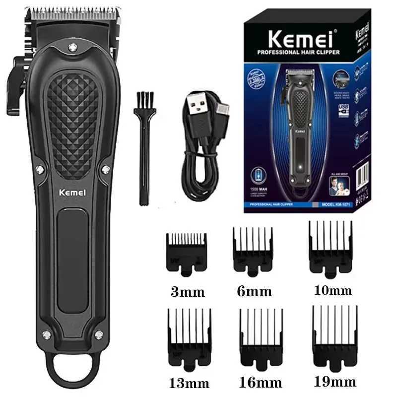 Kemei 1071 Electric Hair Clipper UBS Rechargeable Cordless Beard Trimmer for Mens Electric Hair Clippers W241017
