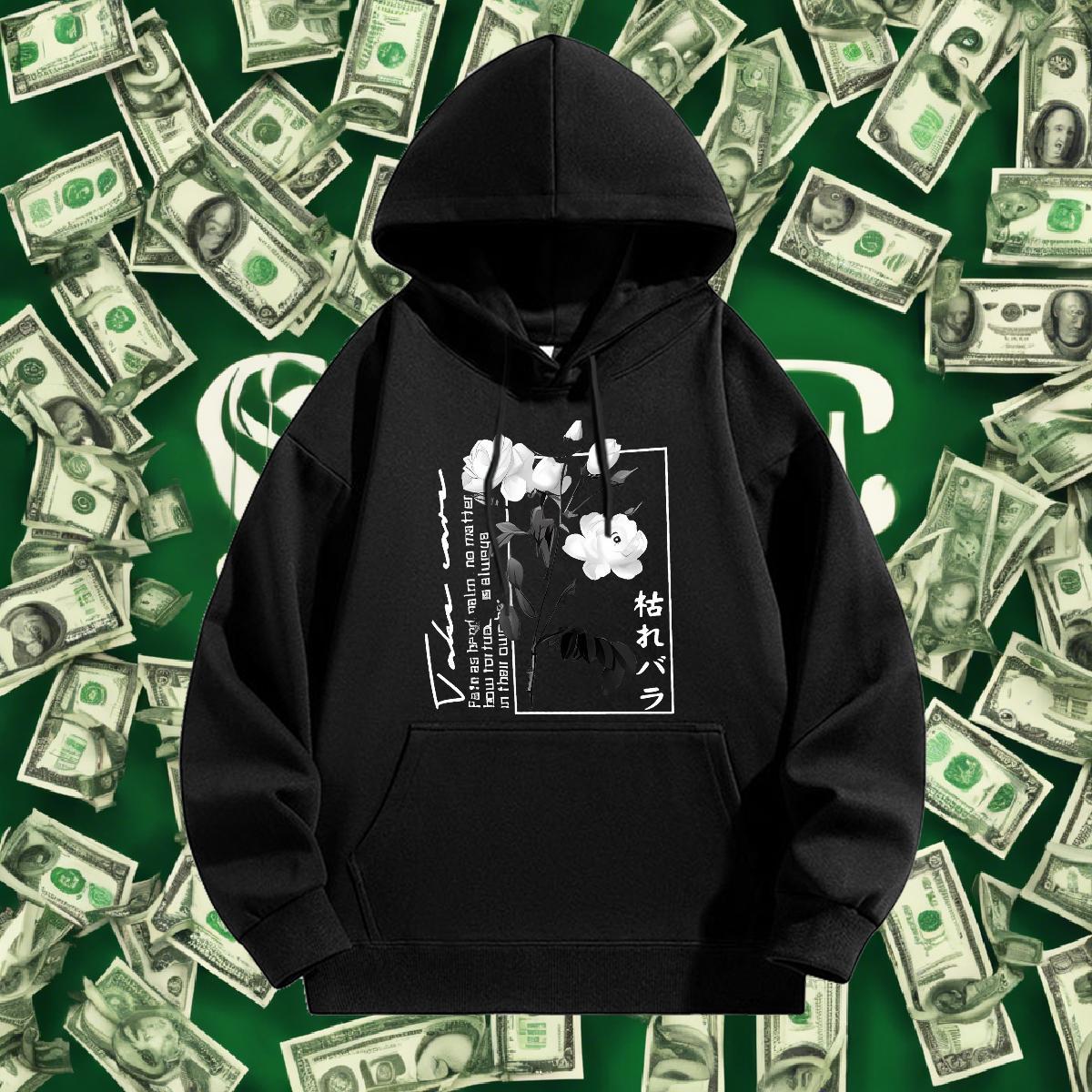 DIY Hoodie Men Drawstring Long Sleeve TOP Quality Mens Hoodie Autumn Winter Clothes Hoodie US/EU Size Tech Fleece