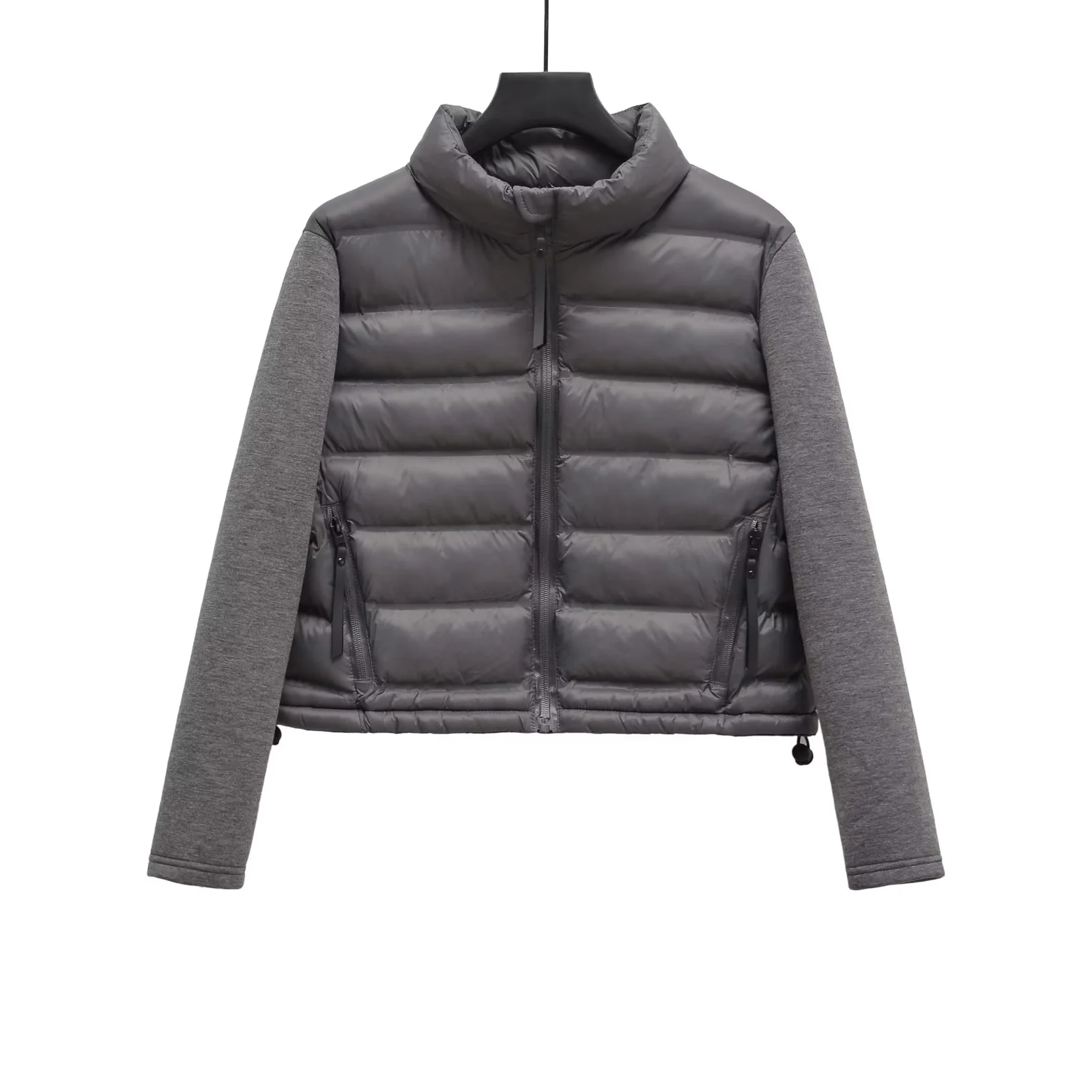 Casacos De Inverno Feminino Szatrafins Woman's Jacket Patchwork Cropped Long Sleeve Coat Armygreen Parkas Veste Femme Parki